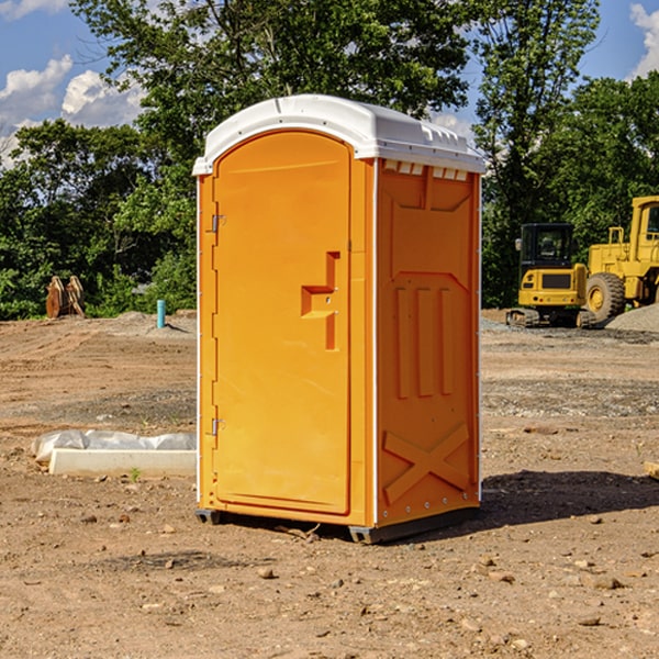 how often are the portable toilets cleaned and serviced during a rental period in Humboldt County Iowa